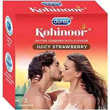 DUREX KOHINOOR CONDOM JUICY STRAWBERRY 10'S